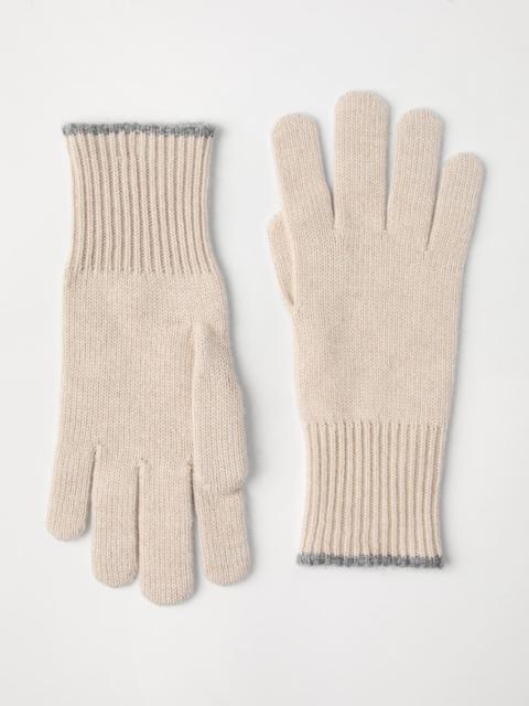 Cashmere knit gloves