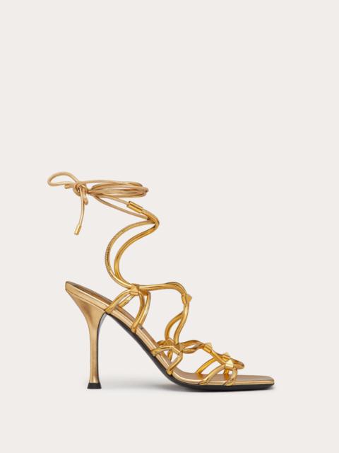 ROCKSTUD NET MIRROR-EFFECT SYNTHETIC SANDAL 100 MM