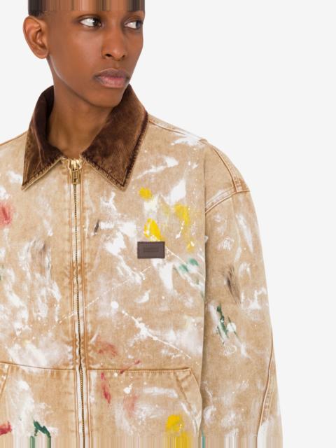 PRINTED COTTON BULL JACKET