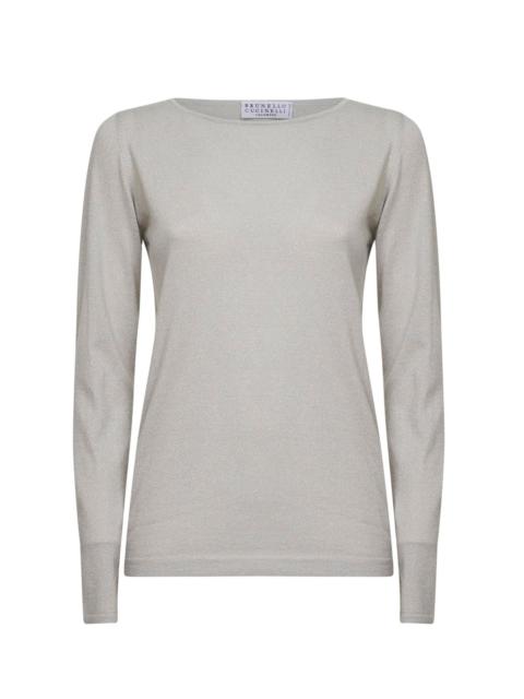 Pearl Sparkling cashmere and silk lightweight sweater