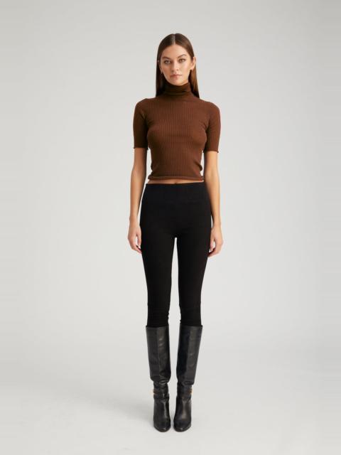 CHOCOLATE CASHMERE TURTLENECK