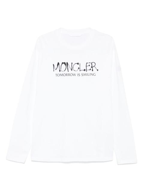 graffiti-logo long-sleeve T-shirt