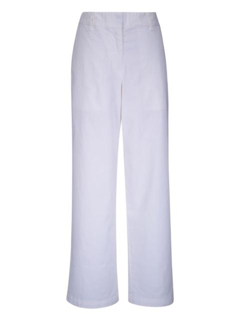 cotton wide-leg trousers