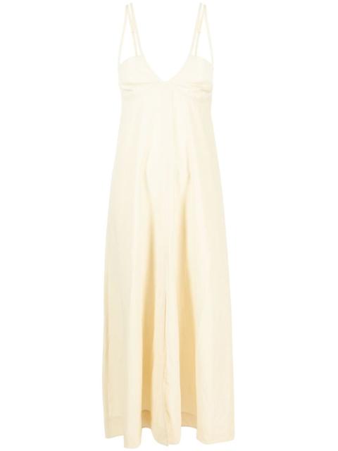 SASHA linen-blend maxi dress