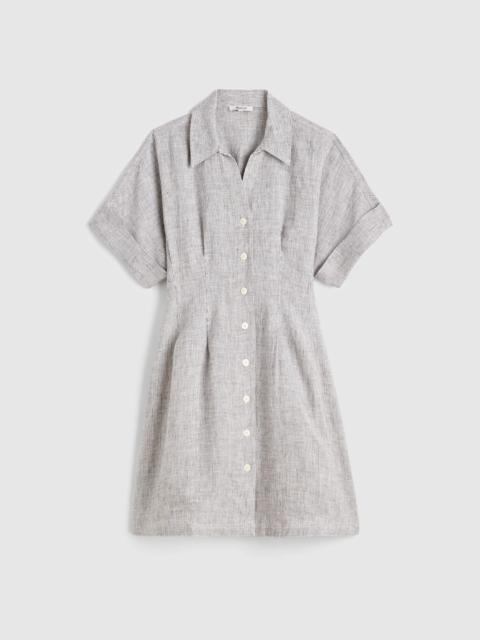 The Perry Mini Shirtdress in 100% Linen