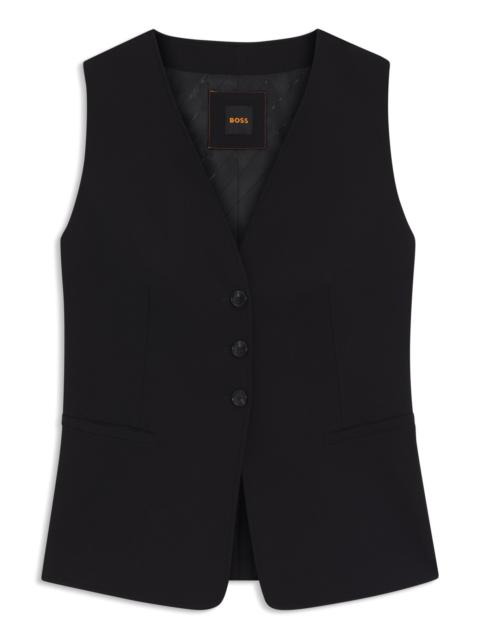 ADJUSTABLE WAISTCOAT IN STRETCH CREPE