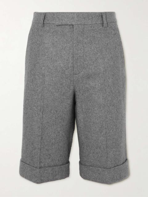 Straight-Leg Wool-Blend Felt Suit Shorts