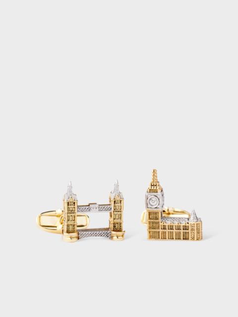 Gold and Silver 'London Souvenir' Cufflinks