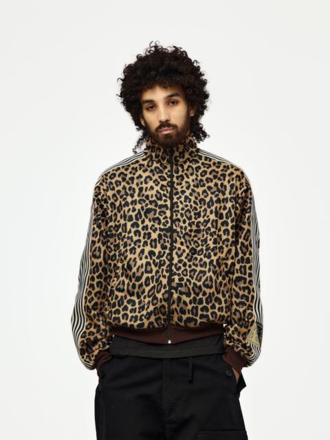 SMOOTH JERSEY LEOPARD STANTMAN & WOMAN TRACK JACKET