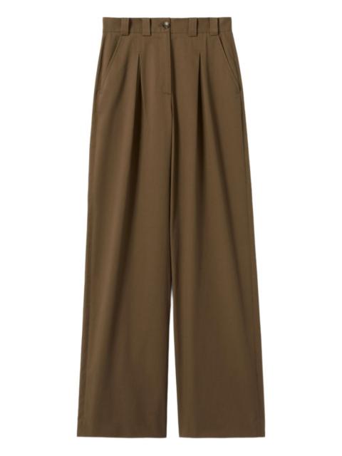 pleated side-pocket trousers