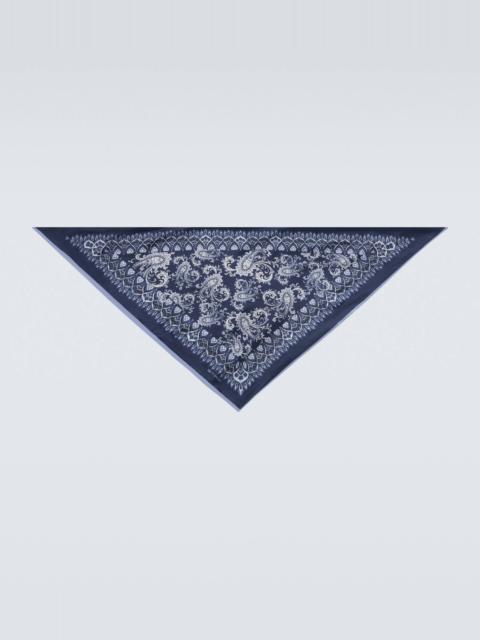 Paisley silk pocket square
