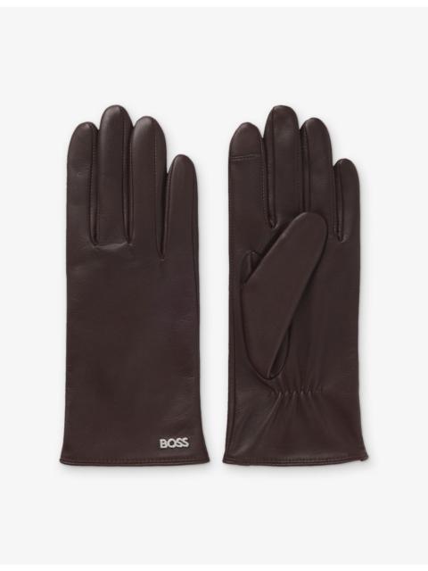 Branded Leather Gloves