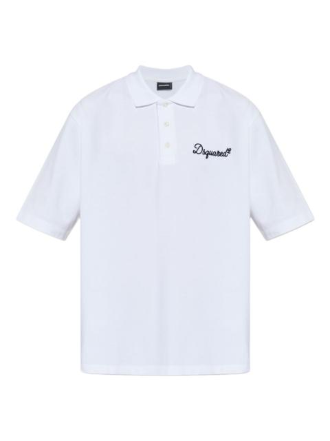 logo-embroidered polo shirt