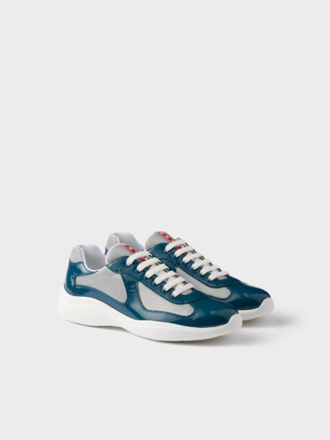 Patent leather and technical fabric Prada America's Cup sneakers
