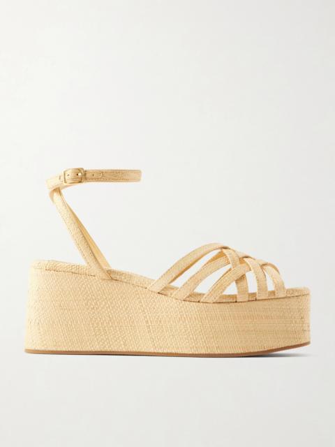 Channing Raffia Platform Wedge Sandals