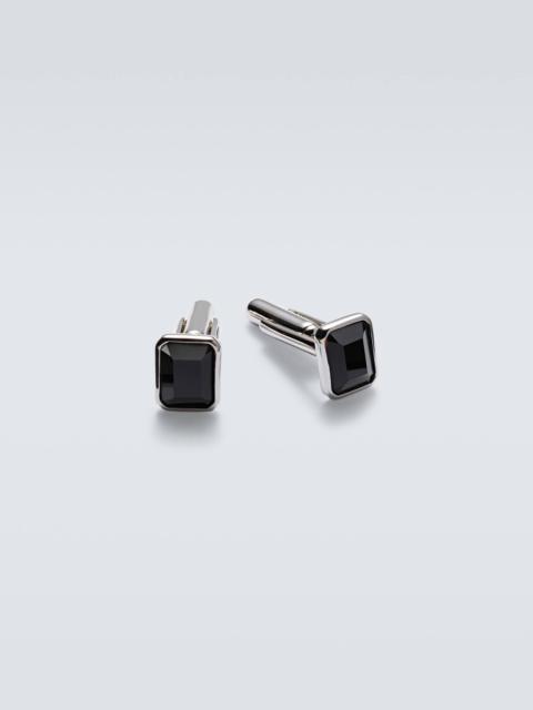 Sterling silver cufflinks with onyx