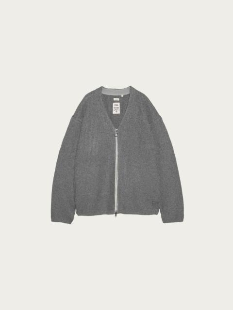 5G Zip Cardigan - Heather Grey