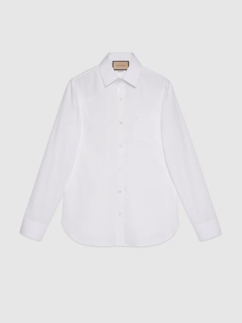 Cotton shirt with Double G embroidery