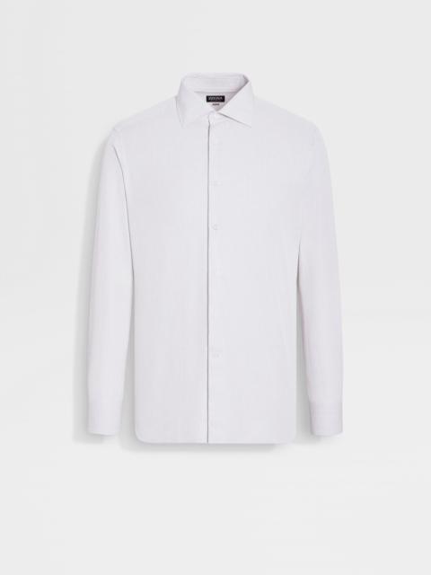 BROWN AND DARK GREEN MICRO-CHECKED CENTOVENTIMILA COTTON SHIRT