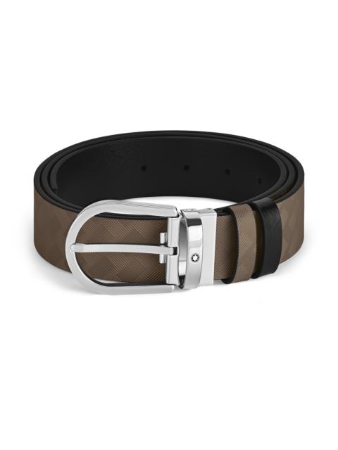 HORSESHOE 35 MM REVERSIBLE BELT IN EXTREME LEATHER