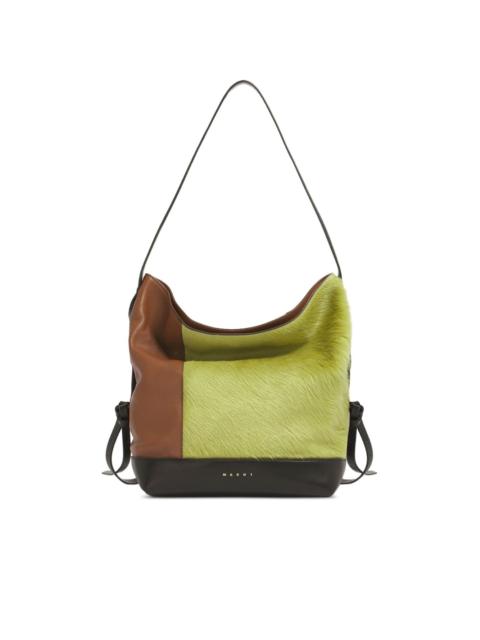 colour-block shoulder bag
