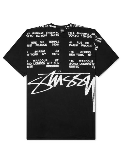 LOCATIONS PIGMENT DYED TEE - BLACK