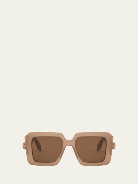 Serpenti Geometric Sunglasses