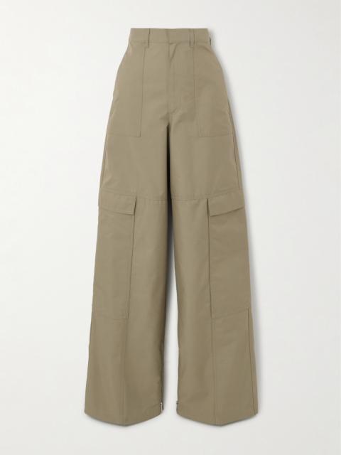 Cotton-blend Twill Straight-leg Cargo Pants