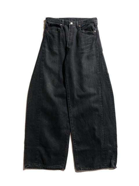 Deformation Wide Denim Jeans Black