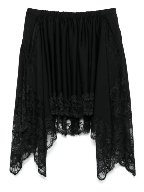 asymmetric mini skirt