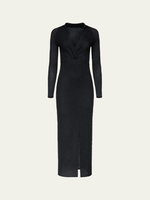 x Henry Zankov Castella Shimmer Knit Column Maxi Dress