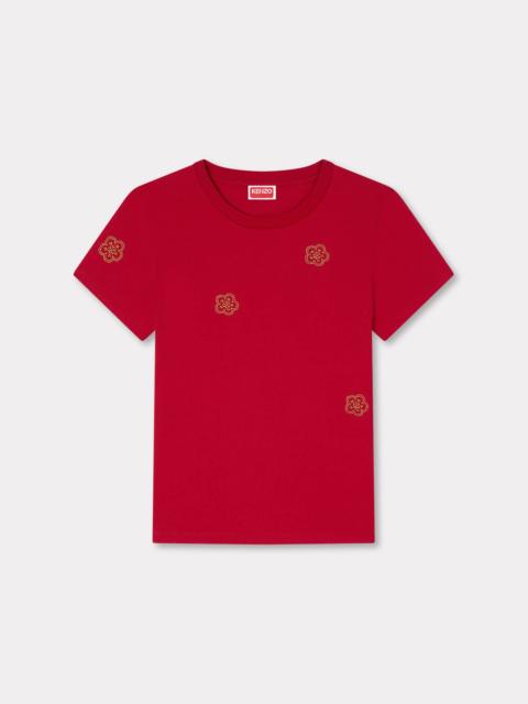 Multi 'Boke Flower' embroidered T-shirt in cotton