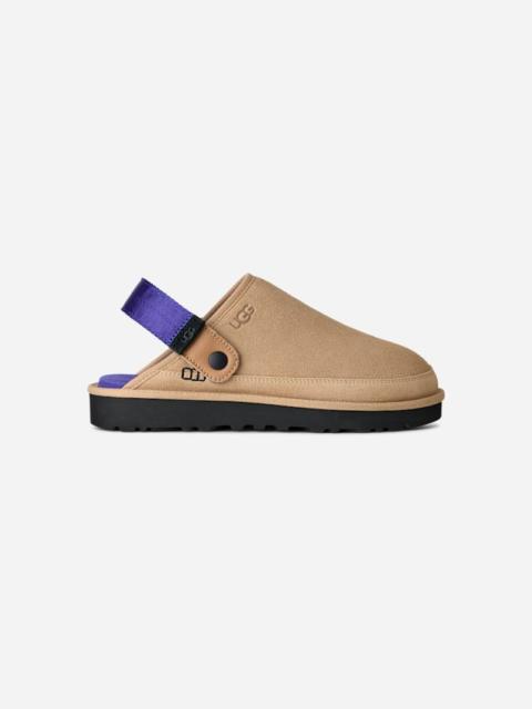 ® Men's Goldencoast Clog II Suede Shoes in Sand/Regal Blue