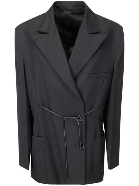 drawstring waist blazer