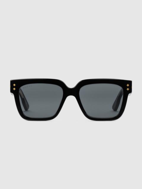 Rectangular frame sunglasses
