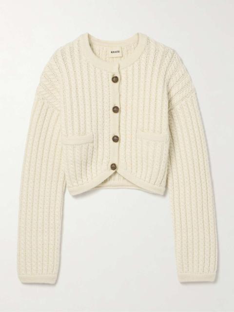 Balser cable-knit cashmere and mohair-blend cardigan