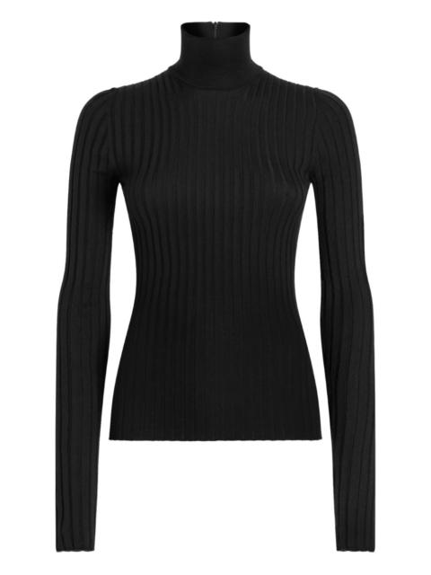 ribbed roll-neck sweater