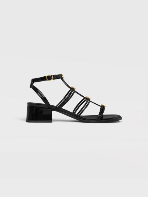 CELINE CLEMENCE MULTI TRIOMPHE SANDAL in GLOSSY CALFSKIN