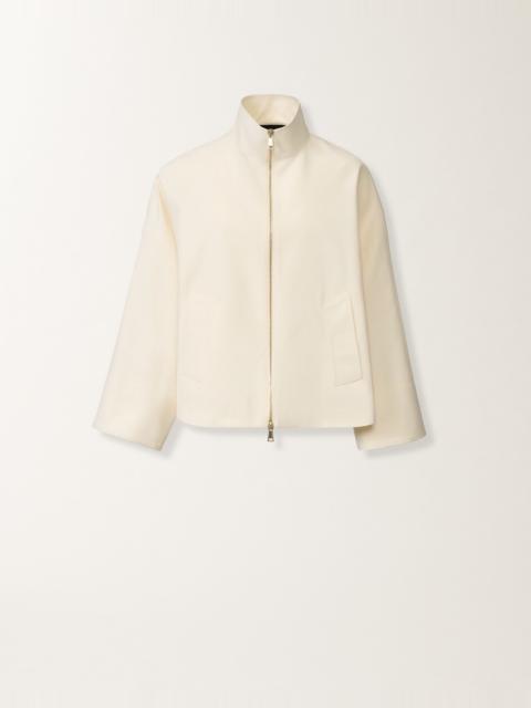 Boxy caban in trench cotton
