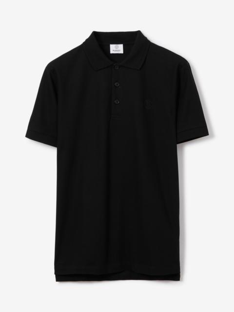 Monogram Motif Cotton Piqué Polo Shirt