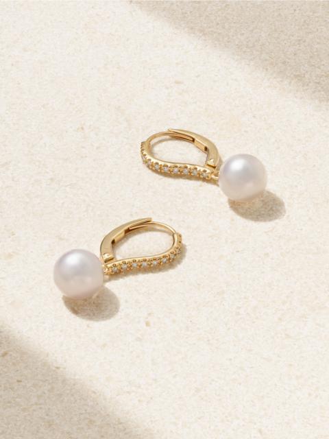 18-karat Gold, Diamond And Pearl Earrings
