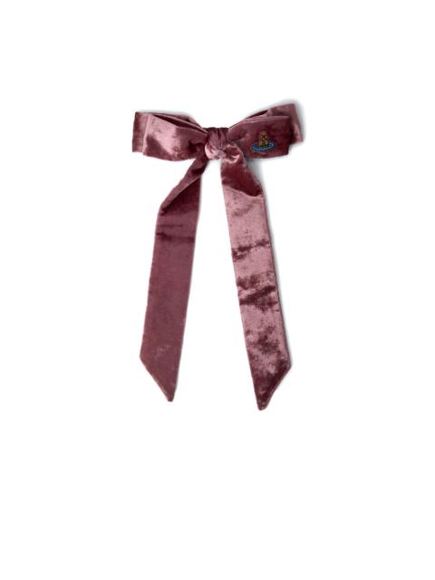 bow-shaped Orb-logo hair clip