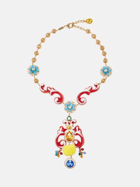 Embellished pedant necklace