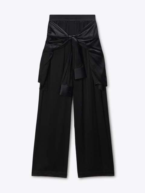 Black Silk Charmeuse Pre-Styled Boxer Pant