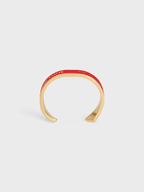 Celine Ribbon Small Cuff in Enamel and Brass with gold finish