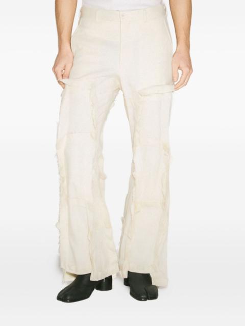 frayed-details tailored trousers