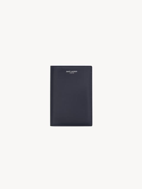 SAINT LAURENT PARIS PASSPORT CASE IN SMOOTH LEATHER