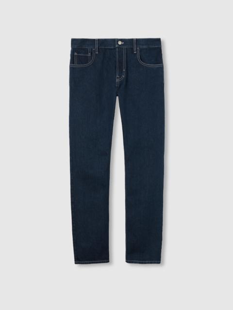 Lasered tapered denim pant