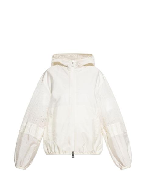 Perforated hooded jacket