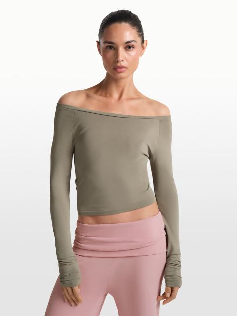 NikeSKIMS Stretch Knit Women's Off-Shoulder Long-Sleeve Top